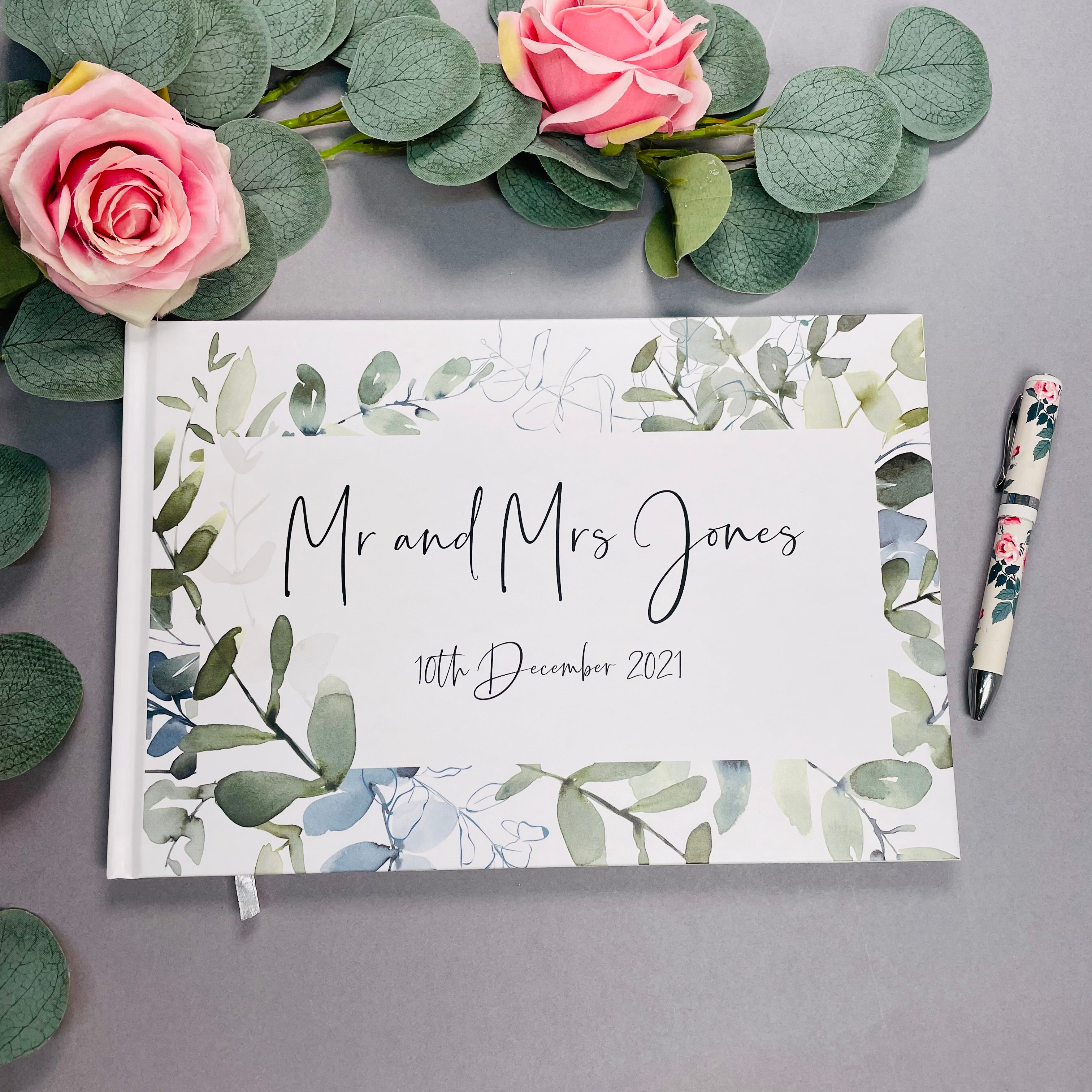 Eucalyptus Greenery Wedding Guest Book