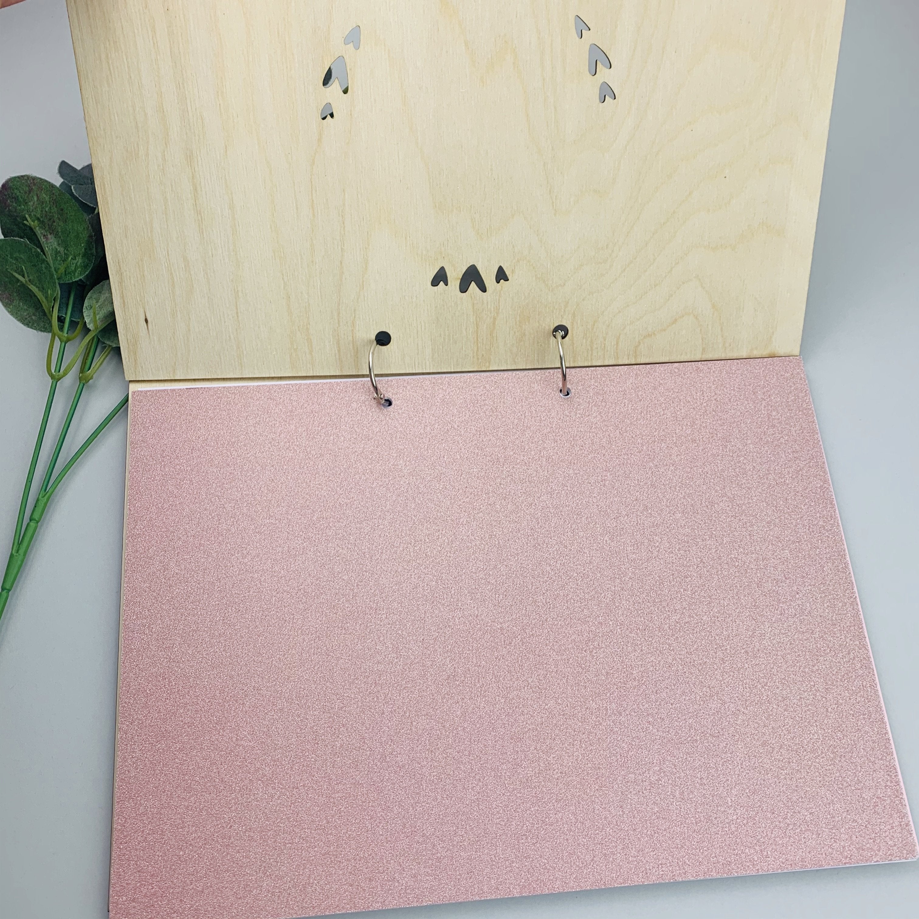 Heart Cutout Wooden Guest book - Occasionally Cute