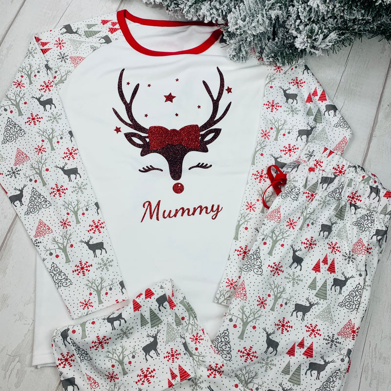 Buy Mens Christmas Pyjama Set Reindeer/Stag Check